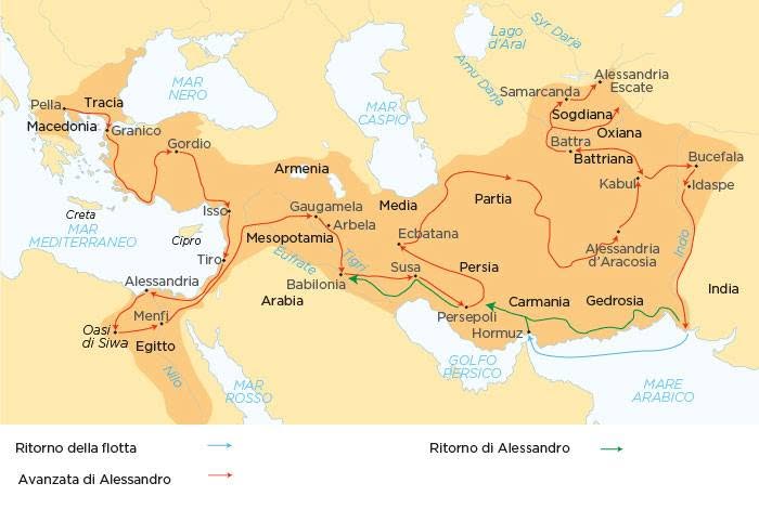Itinerario delle campagne di Alessandro Magno